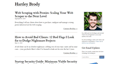 Desktop Screenshot of blog.hartleybrody.com