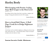 Tablet Screenshot of blog.hartleybrody.com